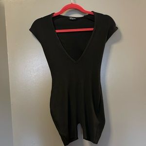 Black Lounge Knit Bodysuit